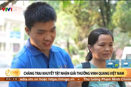 Alo Chào buổi sáng - VTV1 - 27/09/2022 - Chàng trai khuyết tật nhận giải thưởng Vinh quang Việt Nam