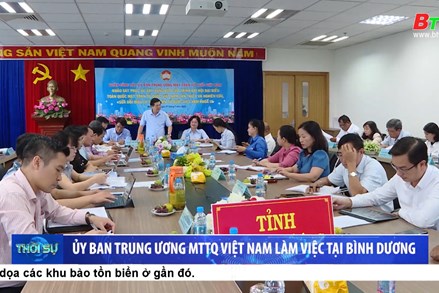 Phó Chủ tịch Nguyễn Hữu Dũng khảo sát việc triển khai công tác Mặt trận tại tỉnh Bình Dương