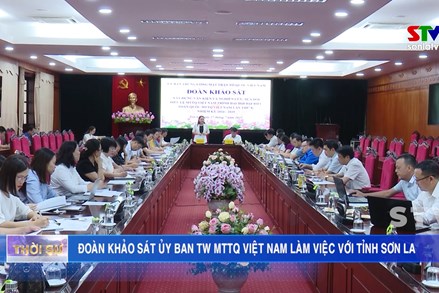 Phó Chủ tịch - Tổng Thư ký Nguyễn Thị Thu Hà làm việc tại tỉnh Sơn La