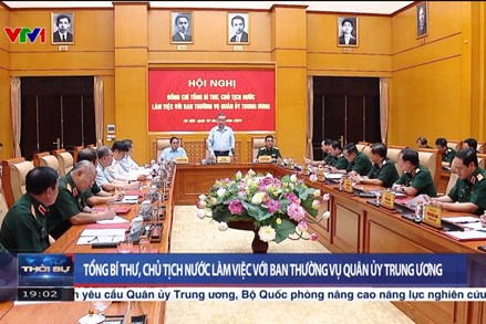 Tổng Bí thư, Chủ tịch nước làm việc với Ban Thường vụ Quân ủy Trung ương