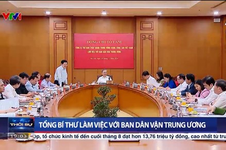 Tổng Bí thư làm việc với Ban Dân vận Trung ương