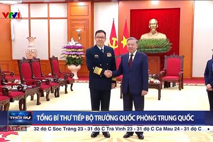 Tổng Bí thư Tô Lâm tiếp Bộ trưởng Quốc phòng Trung Quốc