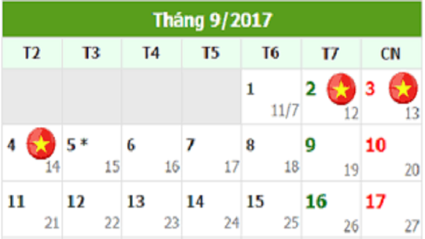 Lịch nghỉ Lễ, Tết chính thức năm 2018 đối với cán bộ, công chức, viên chức