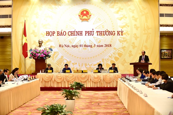 Nội dung họp báo Chính phủ thường kỳ tháng 2/2018