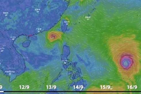 Bão số 5 và siêu bão Mangkhut sẽ gây mưa cực lớn khắp Bắc Bộ