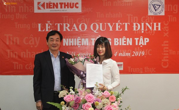 Nhà báo Nguyễn Thị Mai Hương trở thành Tổng biên tập Báo điện tử Kiến Thức