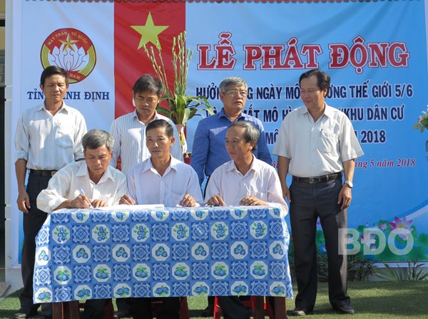 Bình Định: Ra mắt mô hình điểm bảo vệ môi trường tại làng 6, xã Vĩnh Thuận