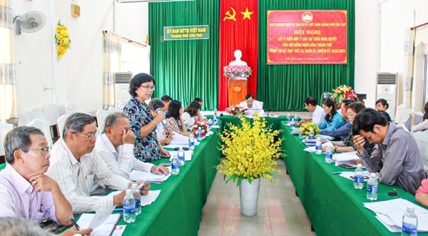 Ủy ban MTTQ thành phố Cần Thơ :Nâng chất hoạt động của các Hội đồng tư vấn Mặt trận 