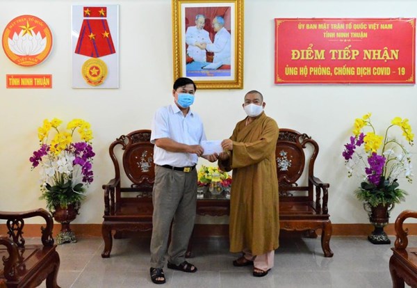 Phật giáo Ninh Thuận tích cực vận động nguồn lực ủng hộ phòng, chống dịch Covid-19