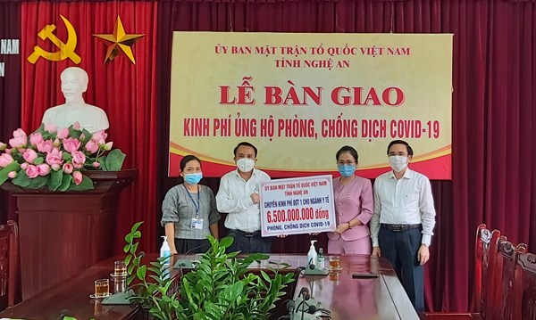 Nghệ An: Tiếp tục hỗ trợ đợt 2 cho lực lượng phòng, chống dịch