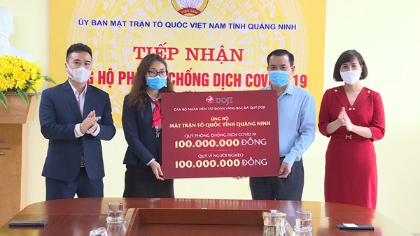 Quảng Ninh:Tiếp nhận ủng hộ phòng chống dịch Covid-19