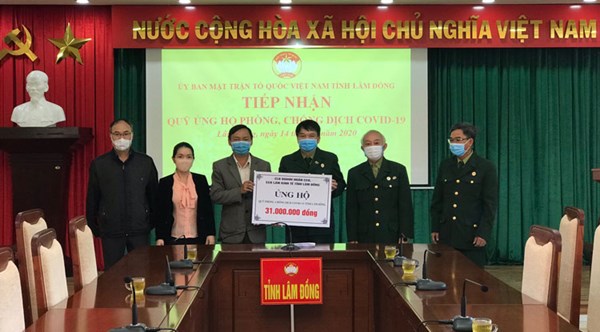 Lâm Đồng: Trên 2,5 tỷ đồng ủng hộ cho Quỹ phòng, chống dịch Covid - 19 