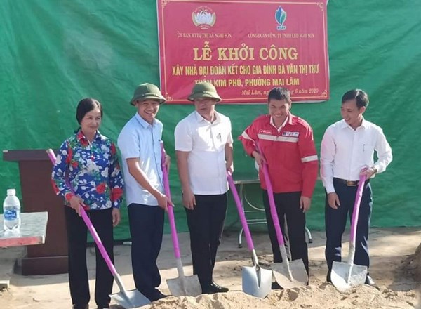 Nghi Sơn (Thanh Hóa): Khởi công xây nhà đại đoàn kết cho hộ nghèo