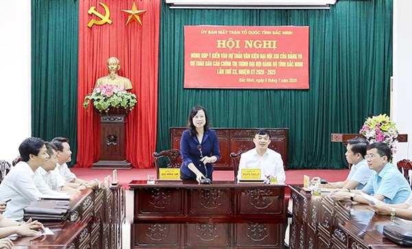MTTQ tỉnh Bắc Ninh: Đóng góp ý kiến vào Dự thảo văn kiện Đại hội XIII của Đảng và Đại hội Đảng bộ tỉnh lần thứ XX
