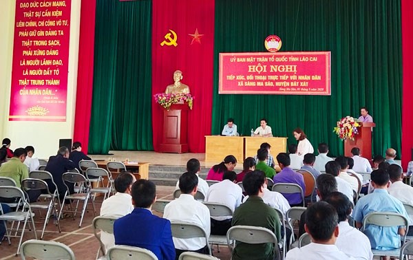 Ủy ban MTTQ Việt Nam tỉnh Lào Cai đối thoại trực tiếp với nhân dân xã Sàng Ma Sáo