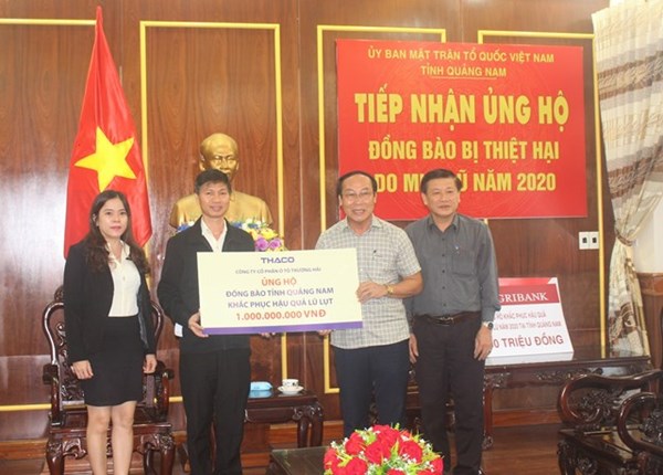 Quảng Nam: Mặt trận tỉnh tiếp nhận 1 tỷ đồng ủng hộ đồng bào bị lũ lụt