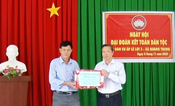 Đồng Nai: Ngày hội Đại đoàn kết toàn dân tộc tại ấp Lê Lợi 2, xã Quang Trung, huyện Thống Nhất
