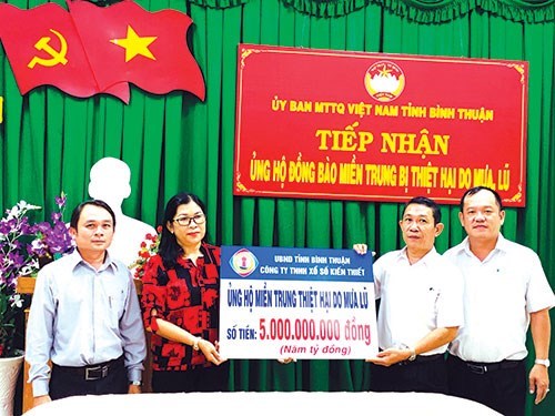 Bình Thuận: Tiếp nhận 18,5 tỷ đồng ủng hộ miền Trung khắc phục bão lũ