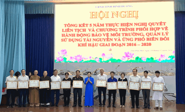 Bình Dương: Tổng kết 5 năm Chương trình phối hợp giữa Ủy ban MTTQ Việt Nam tỉnh với Sở Tài nguyên - Môi trường
