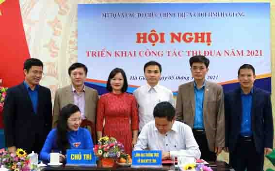 Khối giao ước thi đua MTTQ và các tổ chức chính trị - xã hội tỉnh Hà Giang triển khai công tác thi đua năm 2021