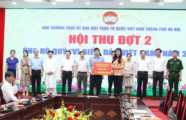 Hà Nội: Hơn 35,7 tỷ đồng ủng hộ Quỹ 'Vì biển đảo Việt Nam'