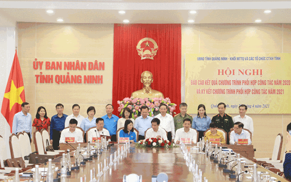 Quảng Ninh: UBND tỉnh và Khối MTTQ và các tổ chức CT-XH ký kết chương trình phối hợp