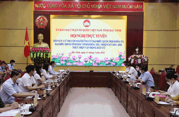 Bắc Ninh: Hội nghị trực tuyến tiếp xúc giữa cử tri với người ứng cử Đại biểu Quốc hội