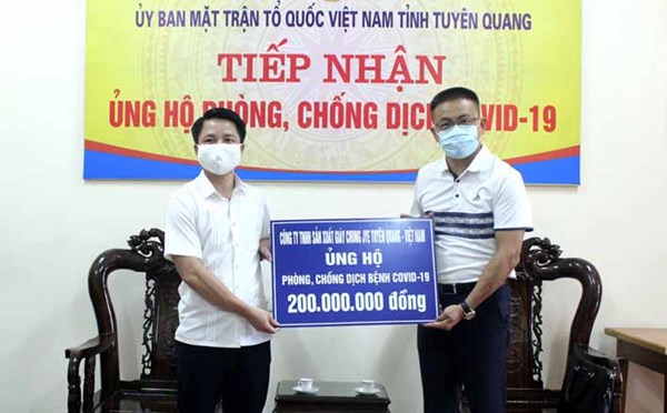 Tuyên Quang: Trên 4,6 tỷ đồng ủng hộ phòng chống dịch Covid - 19