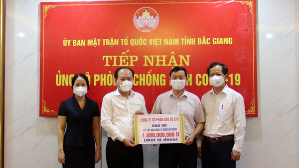 Bắc Giang: Nhiều doanh nghiệp ủng hộ Quỹ vắc-xin phòng, chống Covid-19