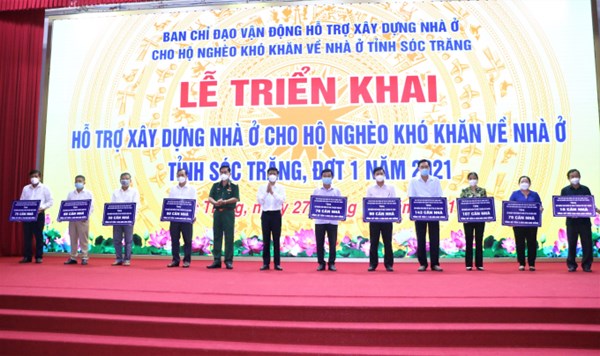 Sóc Trăng xây dựng 849 căn nhà cho hộ nghèo khó khăn về nhà ở