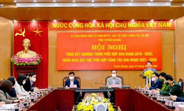 Tuyên Quang: Triển khai quy chế phối hợp công tác giai đoạn 2021-2026