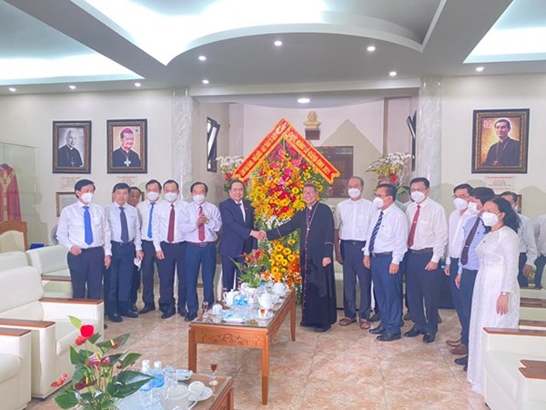 Phó Chủ tịch Thường trực Quốc hội Trần Thanh Mẫn thăm, chúc mừng lễ Giáng sinh tại Tiền Giang