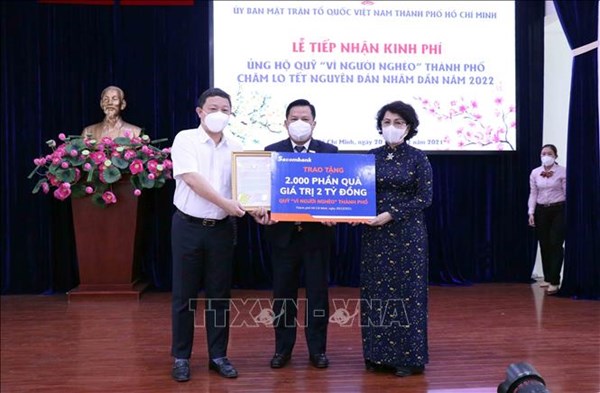 TP Hồ Chí Minh tiếp nhận gần 56 tỷ đồng hỗ trợ người nghèo đón Tết