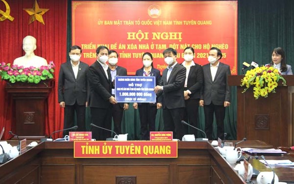 Ủy ban MTTQ tỉnh Tuyên Quang triển khai Đề án xóa nhà ở tạm, dột nát cho hộ nghèo giai đoạn 2021 - 2025