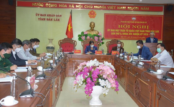 Hội nghị Ủy ban MTTQ Việt Nam tỉnh Đắk Lắk lần thứ 6, khoá XIV, nhiệm kỳ 2019-2024