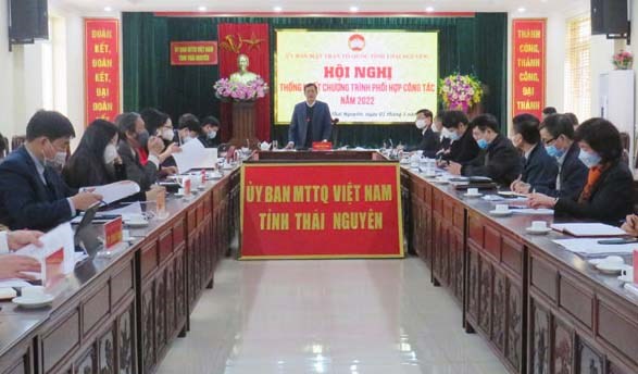 Ủy ban MTTQ tỉnh Thái Nguyên thống nhất chương trình phối hợp công tác năm 2022