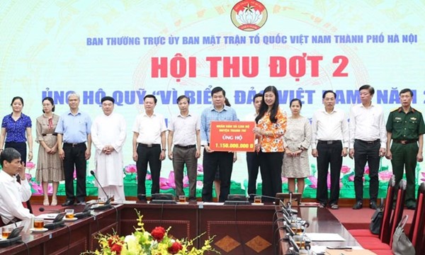 Ủy ban MTTQ TP Hà Nội ra Lời kêu gọi ủng hộ Quỹ ''Vì biển, đảo Việt Nam'' năm 2022