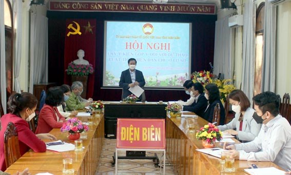 Ủy ban MTTQ tỉnh Điện Biên lấy ý kiến góp ý vào dự thảo Luật Thực hiện dân chủ ở cơ sở