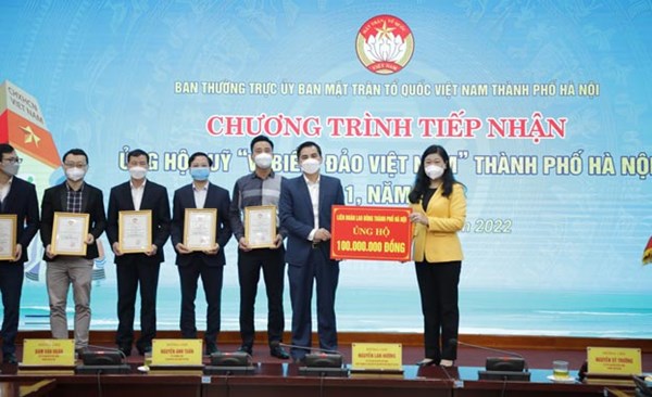Ủy ban MTTQ TP Hà Nội:Tiếp nhận 25,8 tỷ đồng ủng hộ Quỹ 'Vì biển, đảo Việt Nam' năm 2022