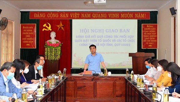 Ủy ban MTTQ và các tổ chức chính trị - xã hội tỉnh Tuyên Quang triển khai nhiệm vụ quý II - 2022