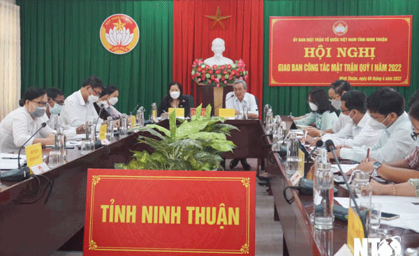 Ủy ban Mặt trận Tổ quốc Việt Nam tỉnh Ninh Thuận giao ban công tác Mặt trận quý I