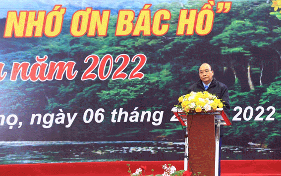 Chủ tịch nước Nguyễn Xuân Phúc phát động Tết Trồng cây tại Phú Thọ