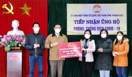 Thanh Hóa:Tập đoàn Sun Group ủng hộ tỉnh Thanh Hóa 100.000 bộ kit test COVID-19