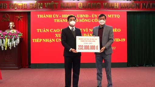 Thái Nguyên: Tiếp nhận 3,1 tỷ đồng ủng hộ Tết vì người nghèo