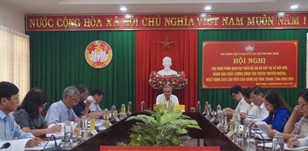 Ninh Thuận: Tọa đàm phản biện dự thảo Đề án công tác tuyên truyền miệng, hoạt động báo cáo viên