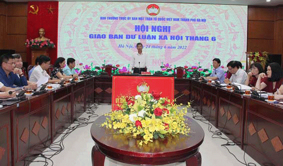 Ủy ban MTTQ Việt Nam TP Hà Nội tổ chức giao ban dư luận xã hội 