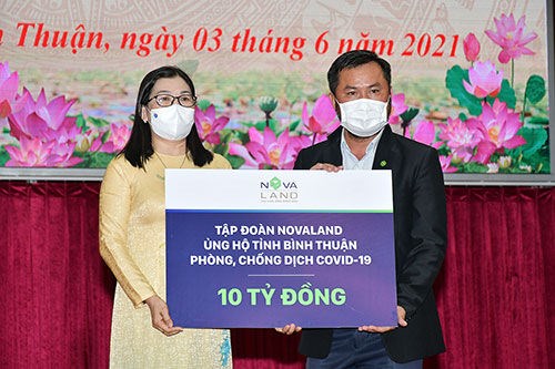 Tập đoàn Novaland ủng hộ tỉnh 10 tỷ đồng phòng chống dịch Covid-19