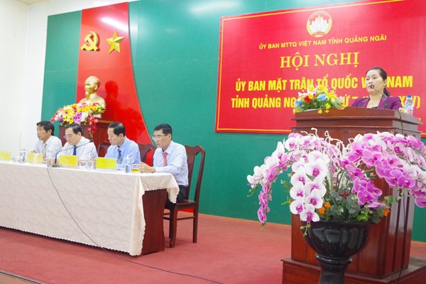 Ủy ban MTTQ tỉnh Quảng Ngãi tổ chức hội nghị lần thứ 7