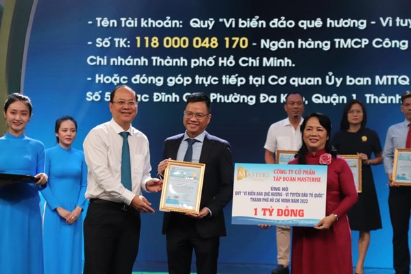 TP.Hồ Chí Minh: Hơn 44 tỷ đồng ủng hộ Quỹ Vì biển đảo quê hương - Vì tuyến đầu Tổ quốc