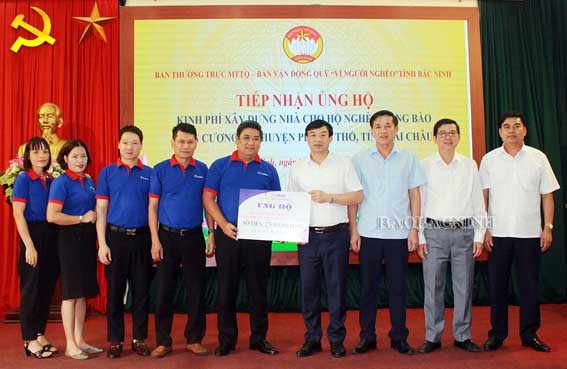 Bắc Ninh: Tiếp nhận hơn 470 triệu đồng hỗ trợ xây dựng nhà cho người nghèo huyện Phong Thổ, tỉnh Lai Châu